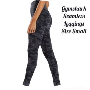Gymshark Adapt Women's Grey & Black Sz Small Camo Seamless Leggings Camouflage